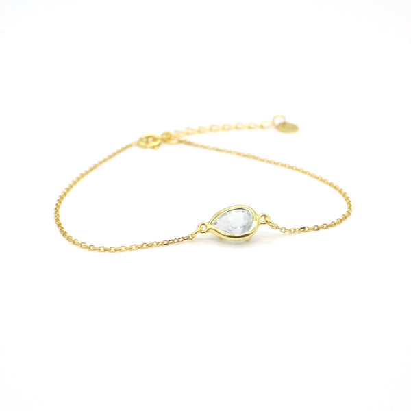DROPLET WHITE TOPAZ BRACELET
