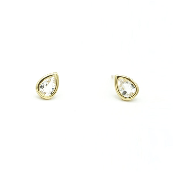 DROPLET WHITE TOPAZ EARRINGS