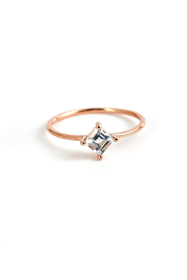 RHOMBUS AQUAMARINE RING