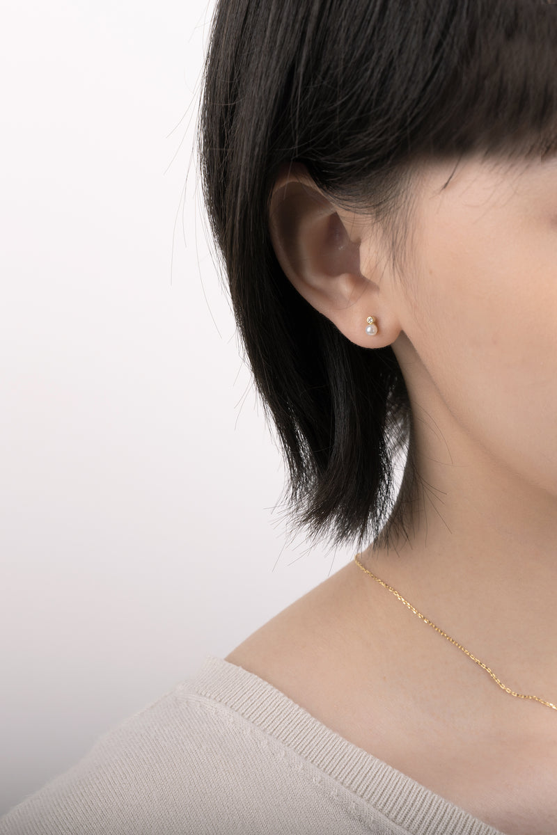 PEARL & WHITE TOPAZ EARRINGS