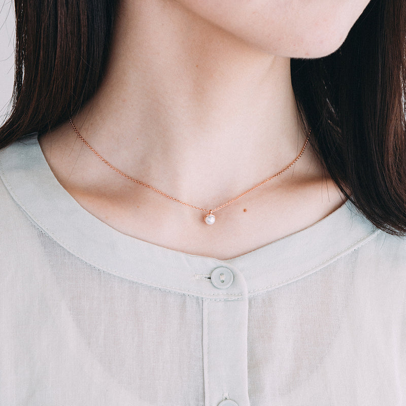COATED ROUND PEARL NECKLACE