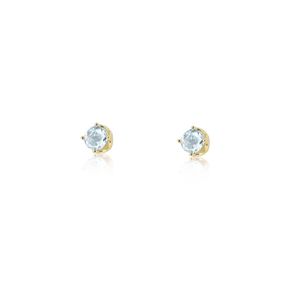 ROUND AQUAMARINE EARRINGS