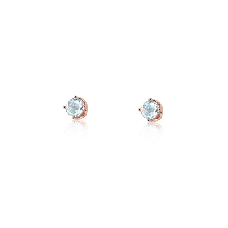 ROUND AQUAMARINE EARRINGS