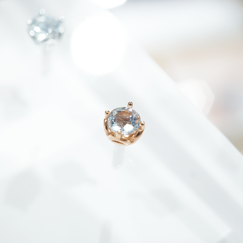 ROUND AQUAMARINE EARRINGS