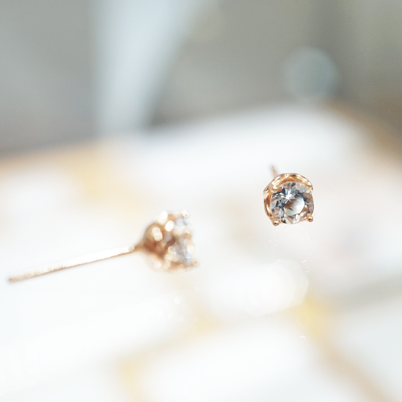 ROUND AQUAMARINE EARRINGS