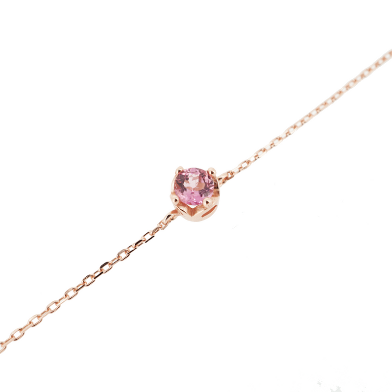 ROUND PINK TOURMALINE BRACELET