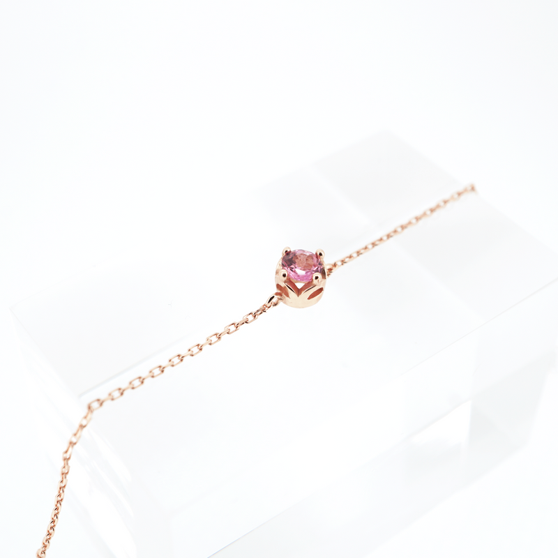 ROUND PINK TOURMALINE BRACELET