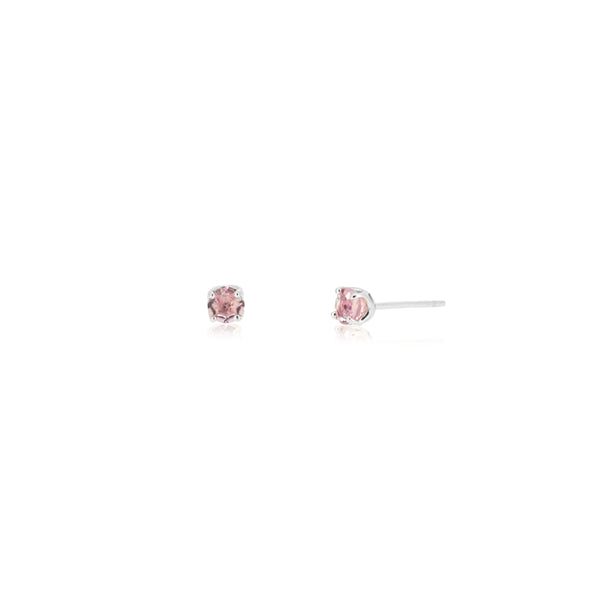 ROUND PINK TOURMALINE EARRINGS