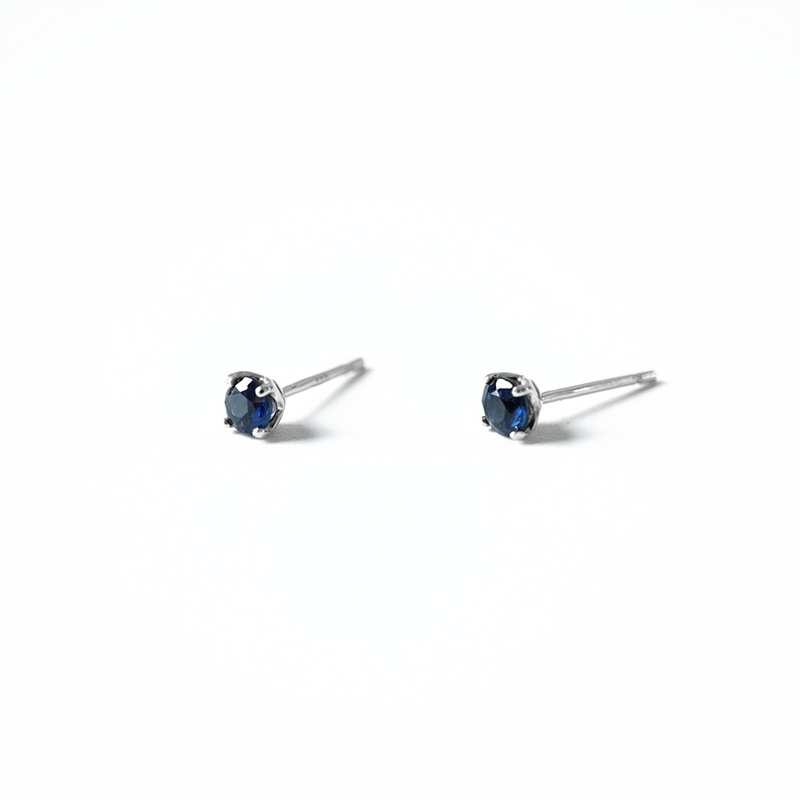 ROUND SAPPHIRE EARRINGS