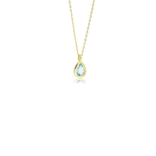 DROPLET SKY BLUE TOPAZ NECKLACE