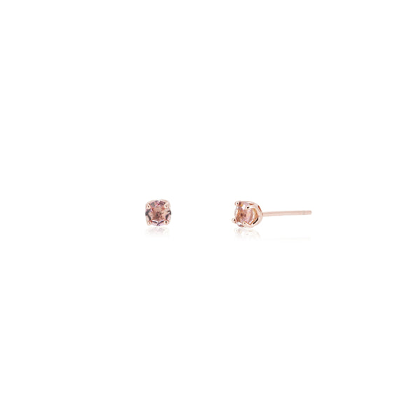 ROUND PINK TOURMALINE EARRINGS