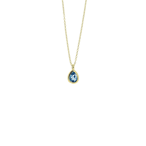 DROPLET LONDON BLUE TOPAZ NECKLACE