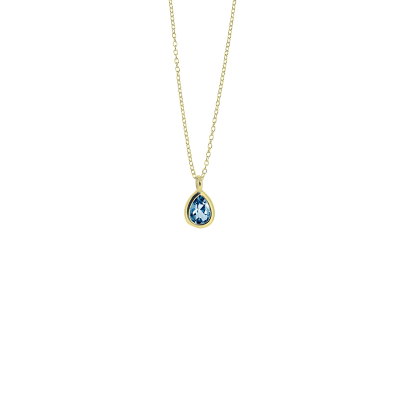 DROPLET LONDON BLUE TOPAZ NECKLACE