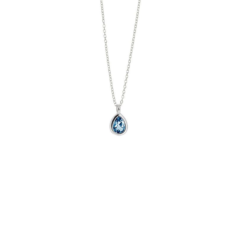 DROPLET LONDON BLUE TOPAZ NECKLACE