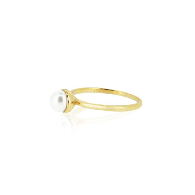 COATED ROUND PEARL RING