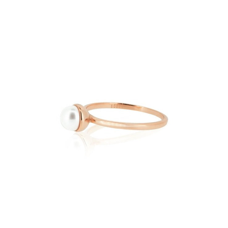 COATED ROUND PEARL RING