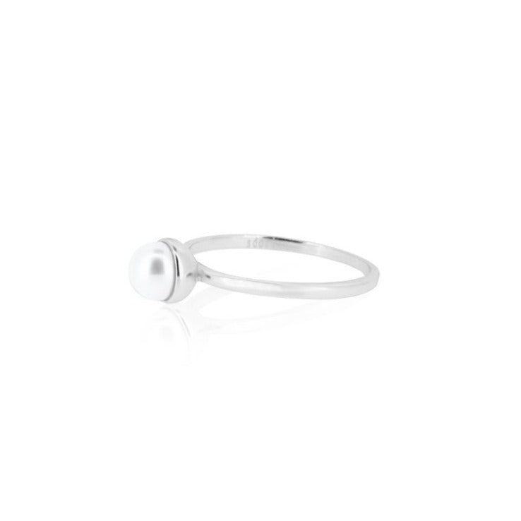 COATED ROUND PEARL RING