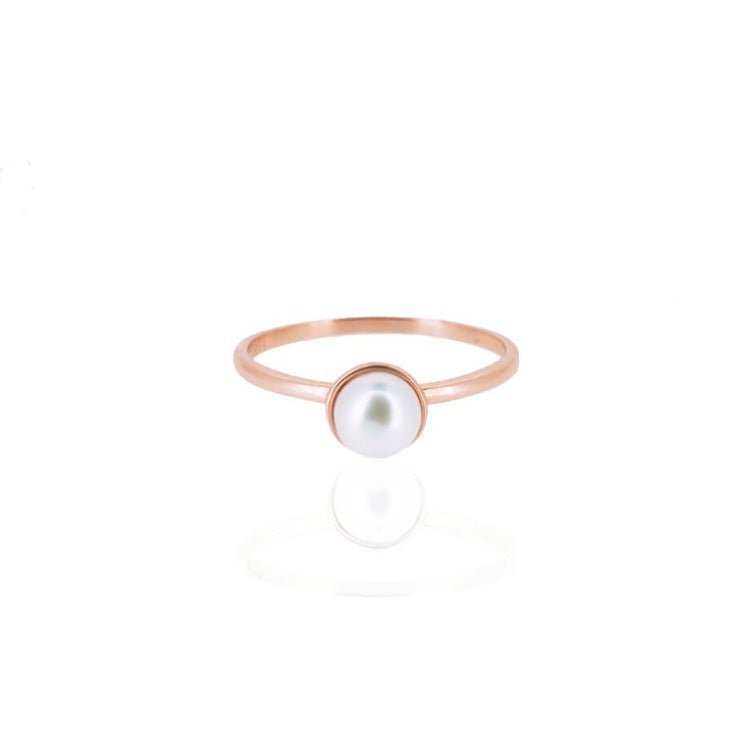 COATED ROUND PEARL RING