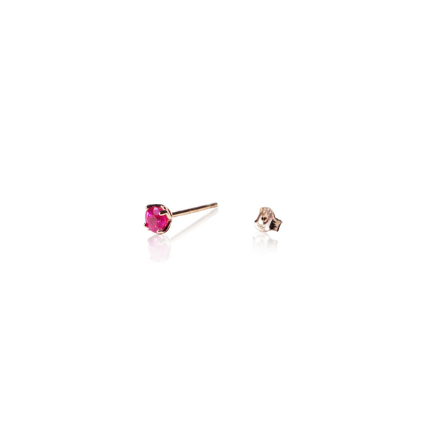 ROUND RUBY EARRINGS