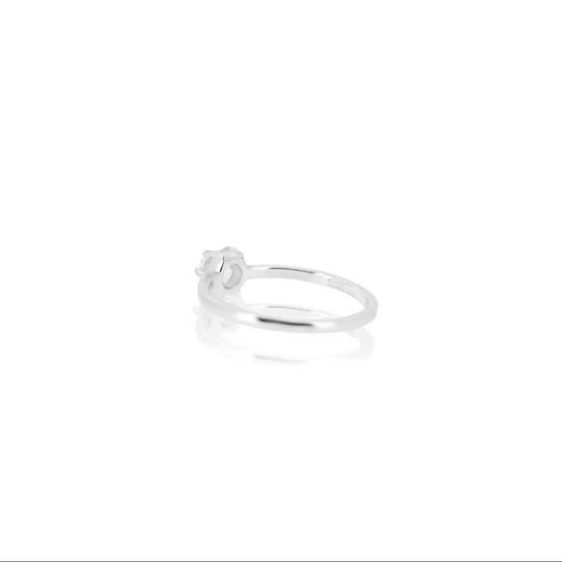 ROSE CUT ROSE QUARTZ RING