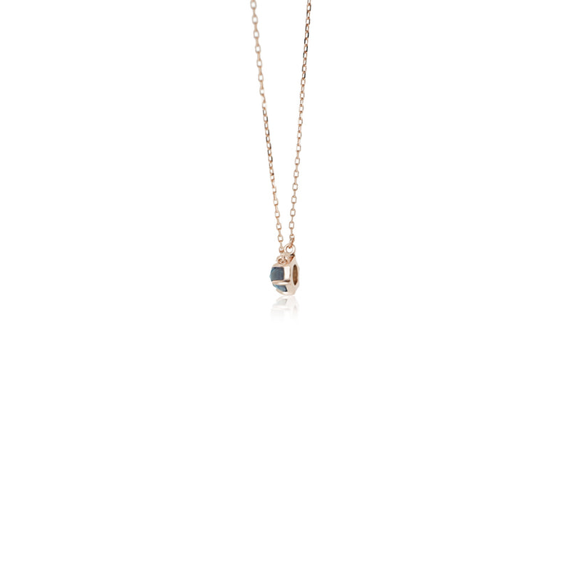 ROSE CUT LONDON BLUE TOPAZ NECKLACE