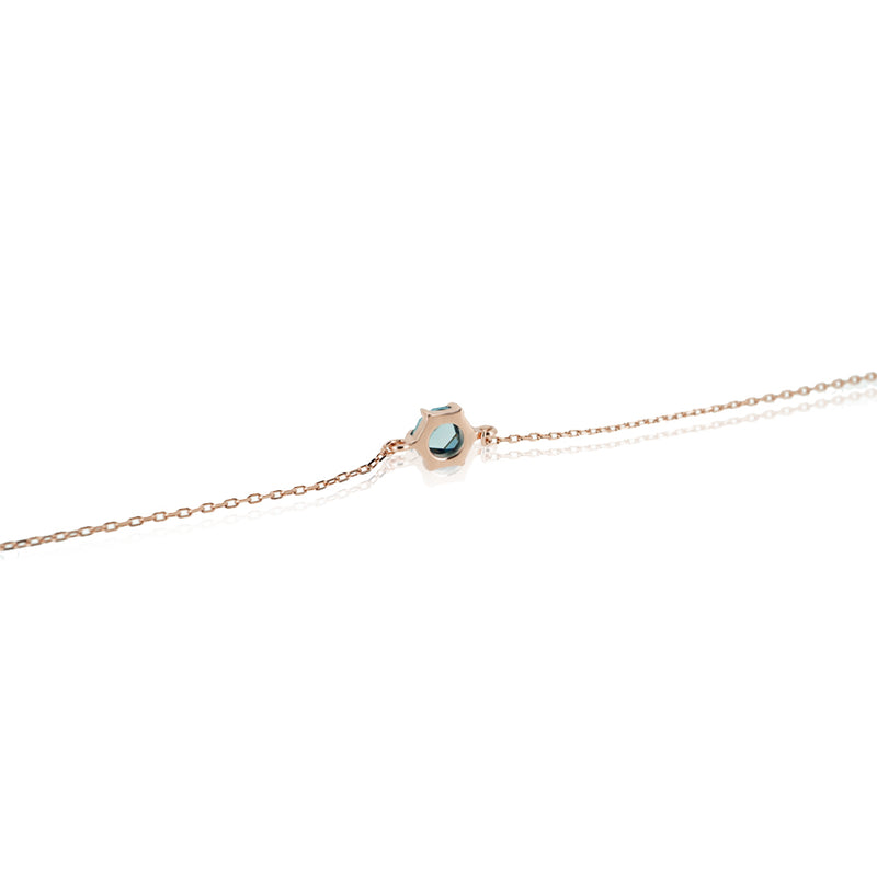 ROSE CUT LONDON BLUE TOPAZ BRACELET