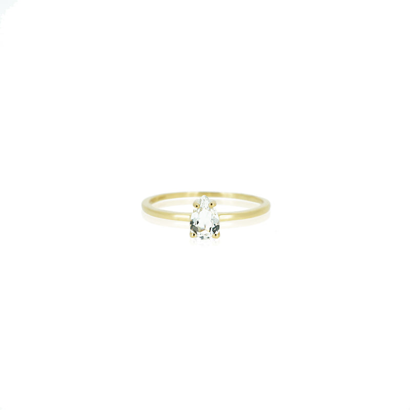 DROPLET WHITE TOPAZ RINGS