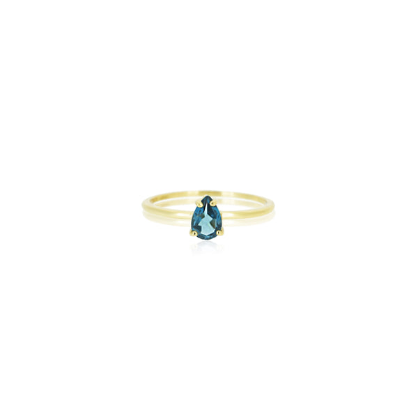 DROPLET LONDON BLUE TOPAZ RING