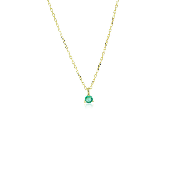 18K GOLD EMERALD NECKLACE