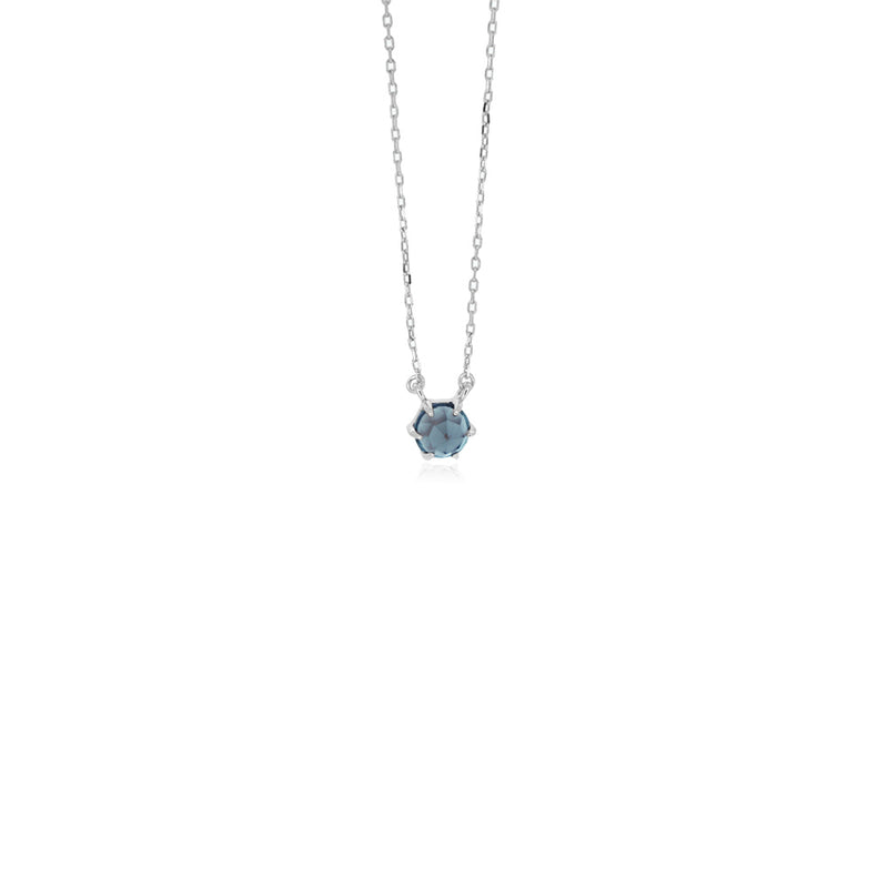 ROSE CUT LONDON BLUE TOPAZ NECKLACE