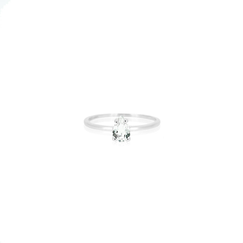 DROPLET WHITE TOPAZ RINGS