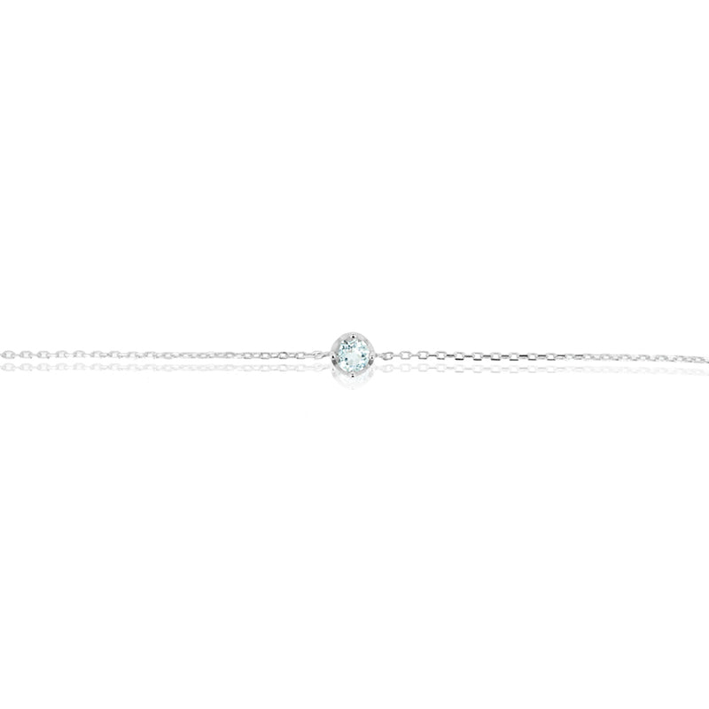 ROUND AQUAMARINE BRACELET