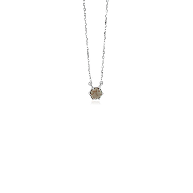 ROSE CUT SMOKY QUARTZ NECKLACE