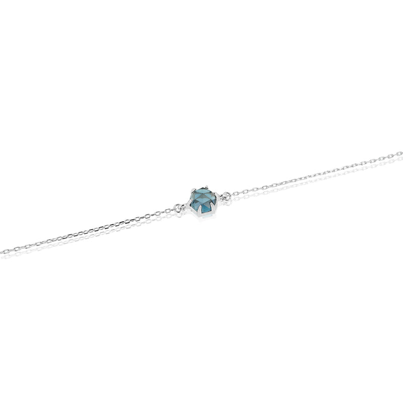ROSE CUT LONDON BLUE TOPAZ BRACELET