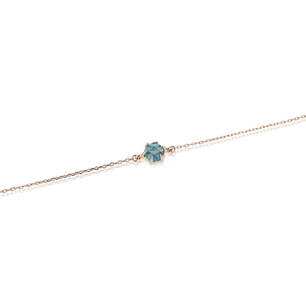 ROSE CUT LONDON BLUE TOPAZ BRACELET