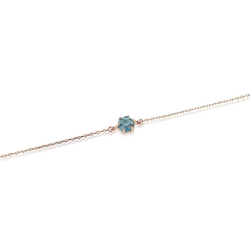 ROSE CUT LONDON BLUE TOPAZ BRACELET