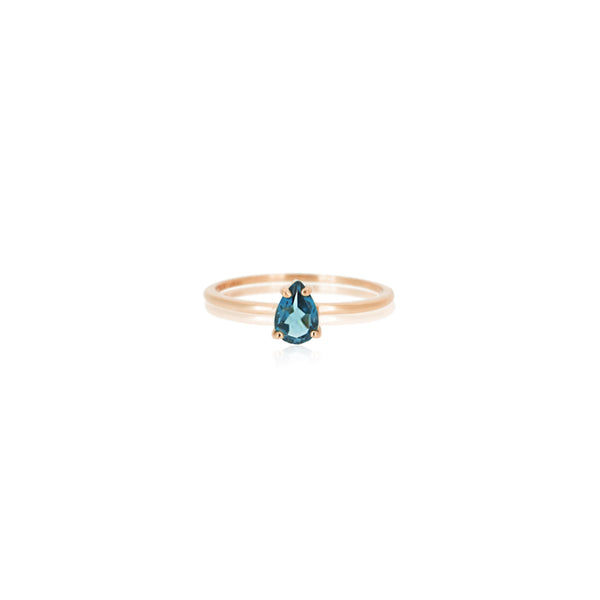 DROPLET LONDON BLUE TOPAZ RING