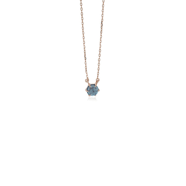 ROSE CUT LONDON BLUE TOPAZ NECKLACE