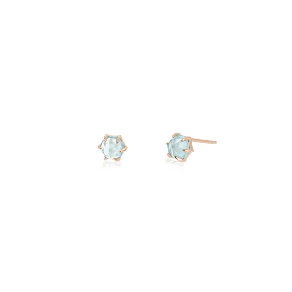 ROSE CUT AQUAMARINE EARRINGS