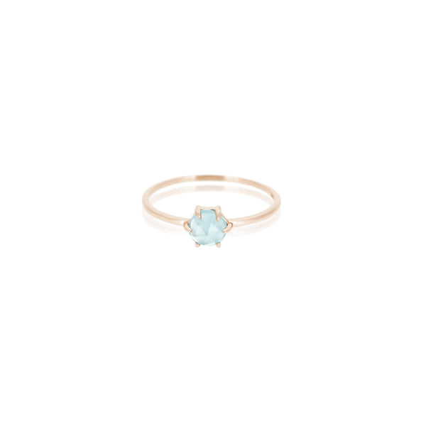 ROSE CUT AQUAMARINE RING