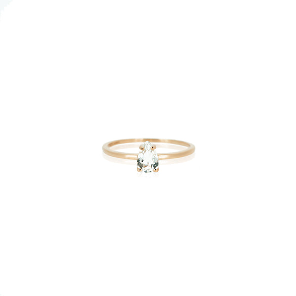 DROPLET WHITE TOPAZ RINGS