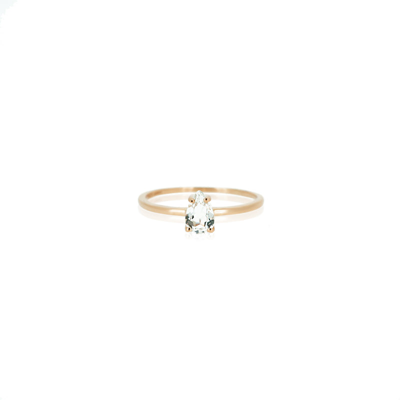 DROPLET WHITE TOPAZ RINGS