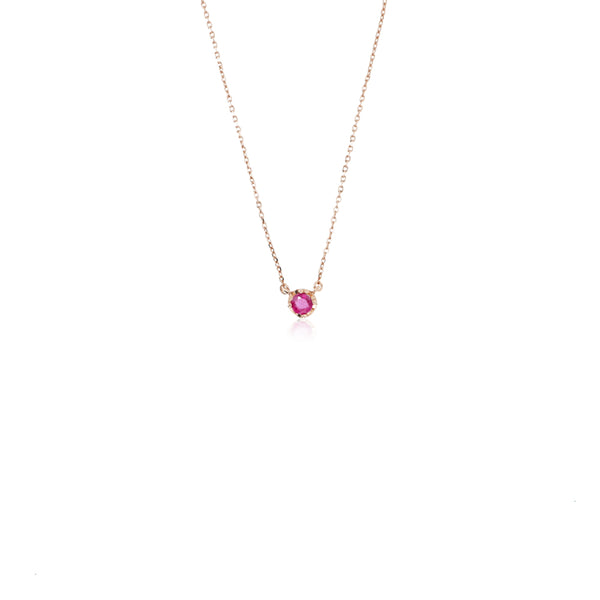 ROUND RUBY NECKLACE