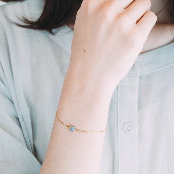 ROSE CUT AQUAMARINE BRACELET