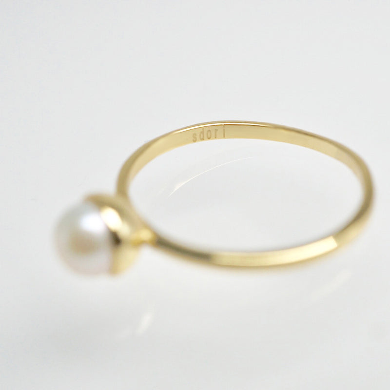 COATED ROUND PEARL RING