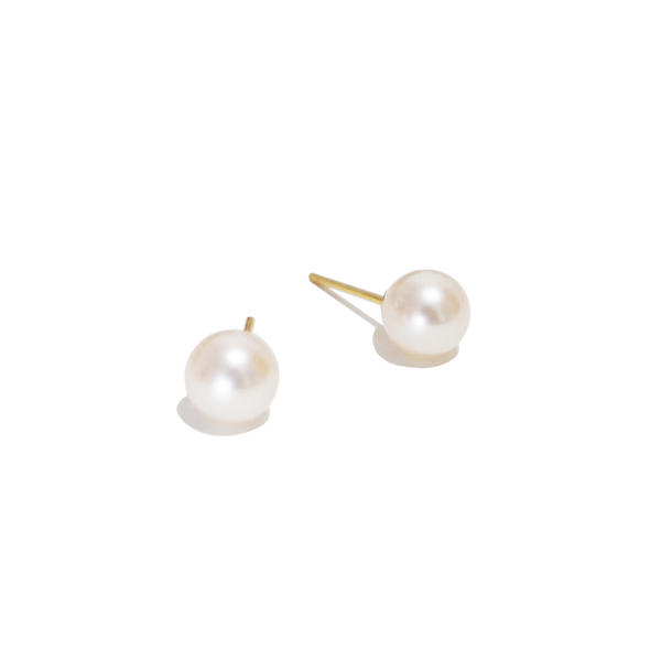 ROUND PEARL EARRINGS