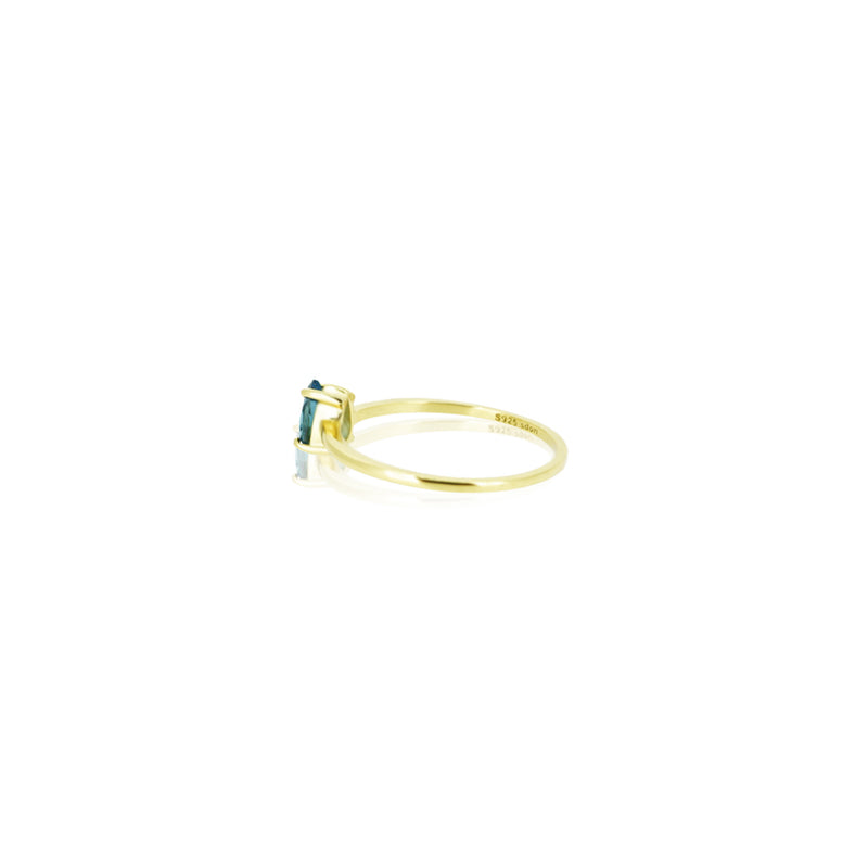 DROPLET LONDON BLUE TOPAZ RING