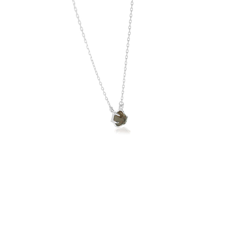 ROSE CUT SMOKY QUARTZ NECKLACE