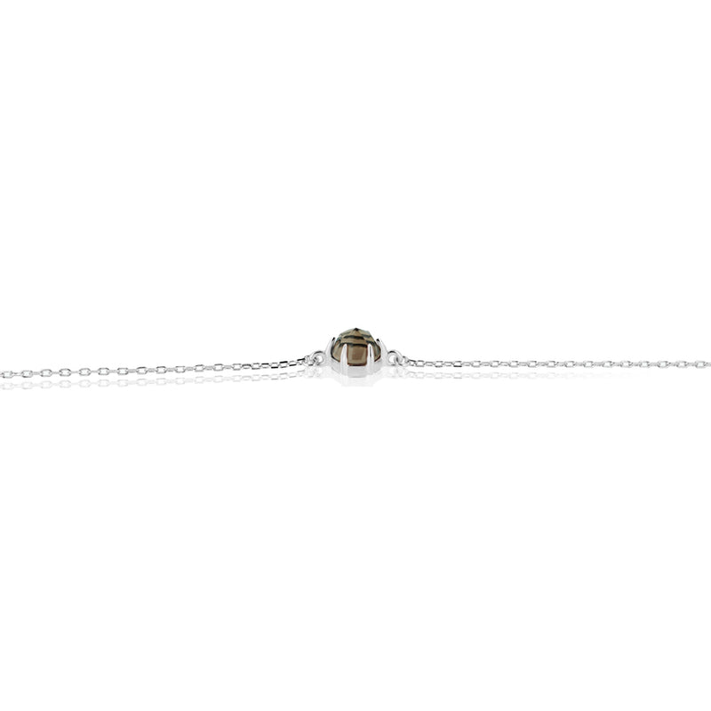 ROSE CUT SMOKY QUARTZ BRACELET
