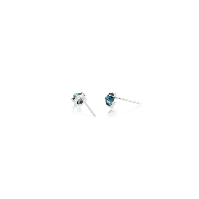 ROSE CUT LONDON BLUE TOPAZ EARRINGS